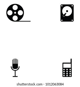 old technology icon set