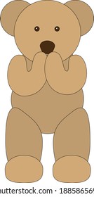 El oso viejo de peluche se mantiene bastante