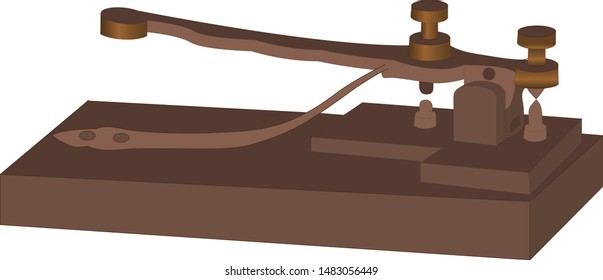 Old Telegraph Machine Clipart Vector