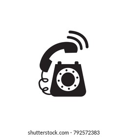 Old telephon ringing vector illustration eps 10