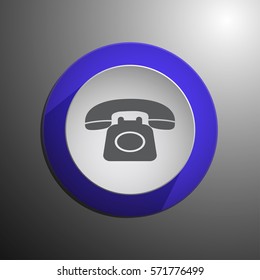Old telephone 40-50's. Web design style