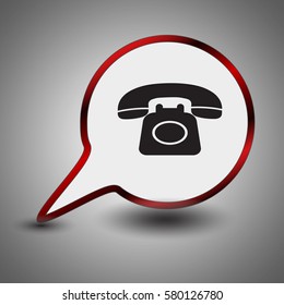 Old telephone 40-50's. Web design style