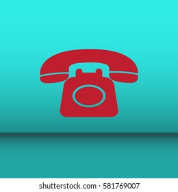 Old telephone 40-50's. Web design style