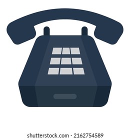 old telephone abstract icon flat design technology 