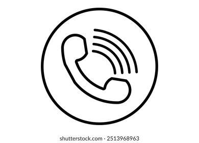 Old telephone calling icon telephone icon
