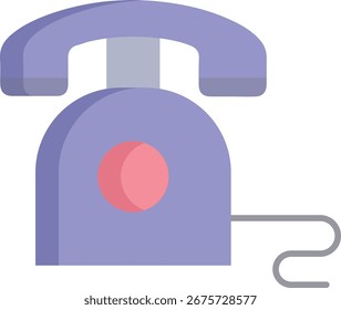 old telephone flat icon design