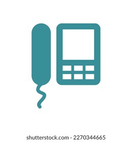 old telephone flat vector design
