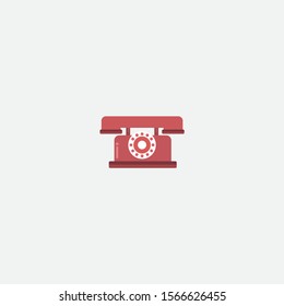 old telephone icon graphic element Illustration template design