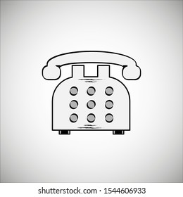 old telephone icon. Logo element illustration. old telephone symbol design. colored collection. old telephone concept.