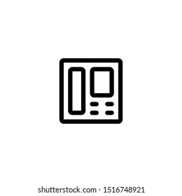 Old Telephone Icon Outline Vector