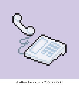 old telephone icon pixel art