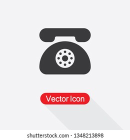 Old Telephone Icon Vector Illustration Eps10
