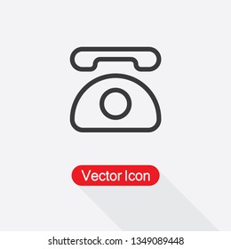 Old Telephone Icon Vector Illustration Eps10