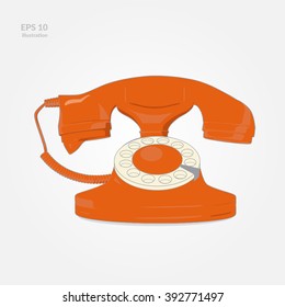 Old Telephone  Illustration