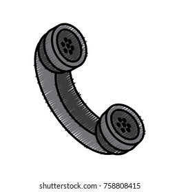 Old telephone isolated icon vector illustration graphic design