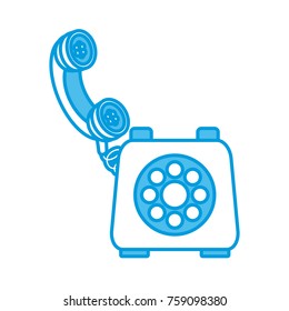 Old telephone isolated icon vector illustration graphic design