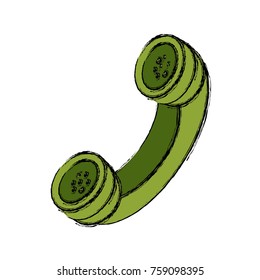 Old telephone isolated icon vector illustration graphic design