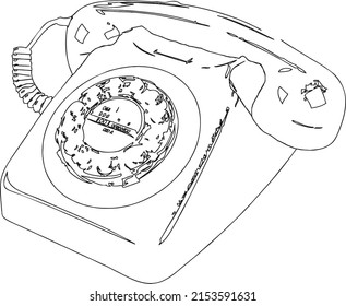 ilustración de líneas telefónicas antiguas