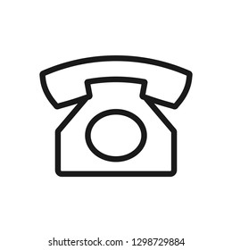 old telephone. minimal thin line web icon. simple vector illustration outline. concept for infographic, website or app