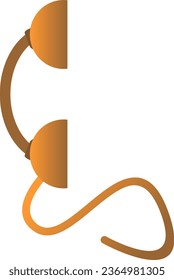 old telephone receiver icon flat vector