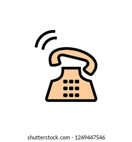 Old telephone ringing vector illustration