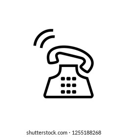 Old telephone ringing vector illustration