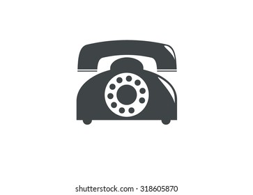 old telephone simple icon