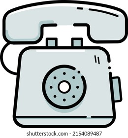 Ilustración del concepto del sistema telefónico antiguo