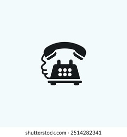 Antiguo diseño de icono de Vector de teléfono