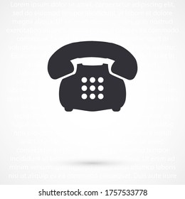 Old telephone vector icons. old home phone. flat design. the work is done for your use for your purposes and purpose 10 eps