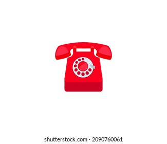 Old Telephone vector isolated icon. Emoji illustration. Telephone vector emoticon
