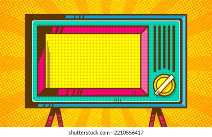 Old television cartoon illustration background design