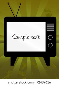 Old television with copy space on grunge background. Also available as jpeg.