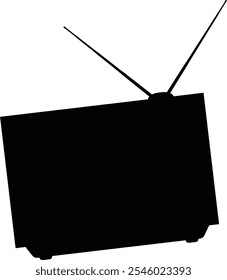 Old Television Icon, Flat Style Retro TV Symbol