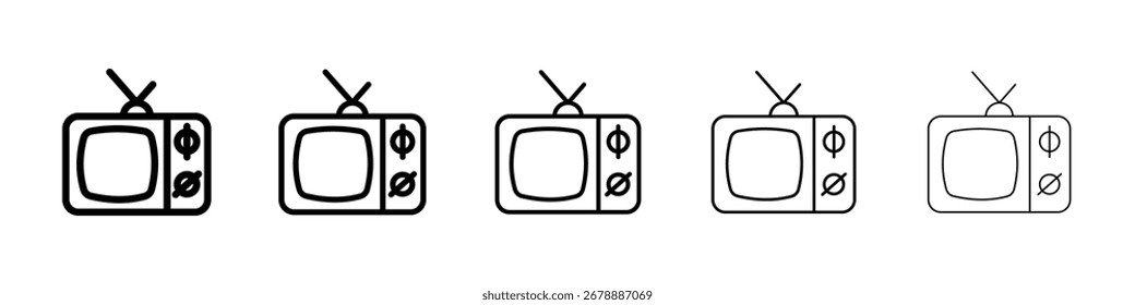 Old television icon for mobile concept and web design.