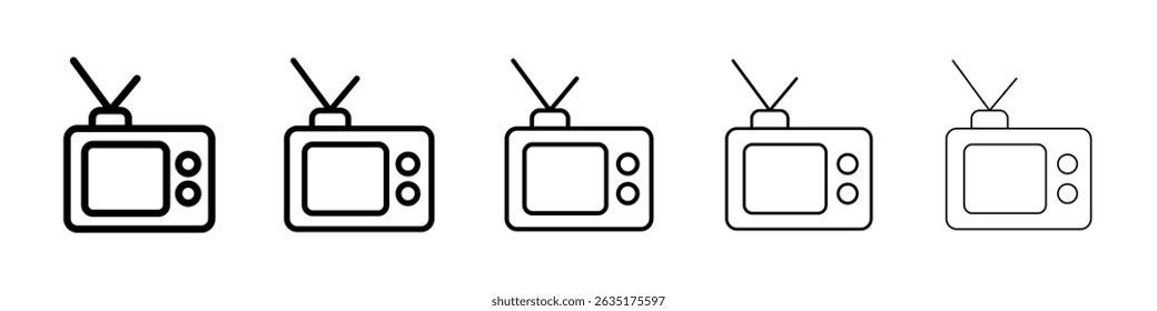 Altes Fernsehsymbol Einfaches dünnes Flachsymbol