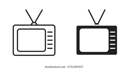 Ícono televisivo antiguo en Vector. Logotipo