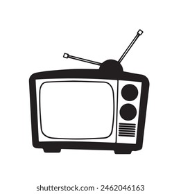 old television illustration in adobe illustrator 