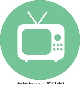 Altes Fernsehen, Illustration, Vektorgrafik auf weißem Hintergrund.