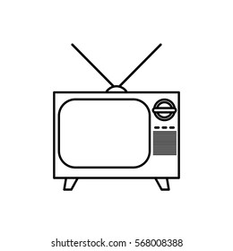 Old television media icon vector illustration graphic design