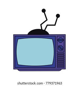 Old television media pop art colors