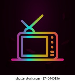 Old television nolan icon Simple thin line, outline vector of theater icons for ui and ux, website or mobile application