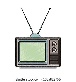 Old television symbol scribble