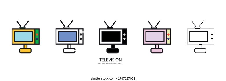 old television vector type icon