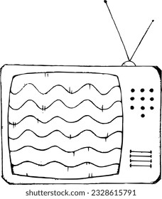 old television vector vibtage isolared
