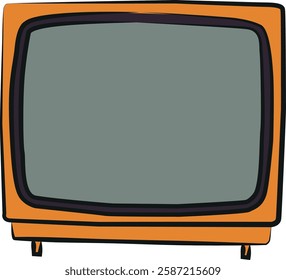 old Television, yellow Television, retro Television,