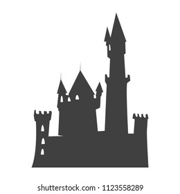 Castle Silhouette Vector Stock Vector (Royalty Free) 225659371 ...