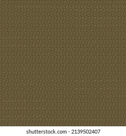 Old textile with a velvety texture and a wave pattern. Distressed khaki fabric background. Abstract vector.