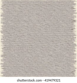 Old texture. Frayed fabric background. Abstract vector.