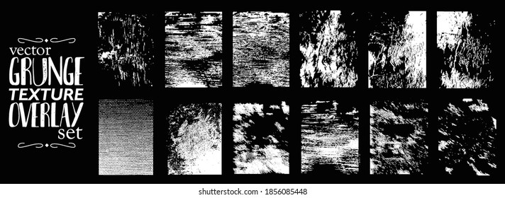 Old Textures Overlay Effect Grunge Damage Stock Vector (Royalty Free ...